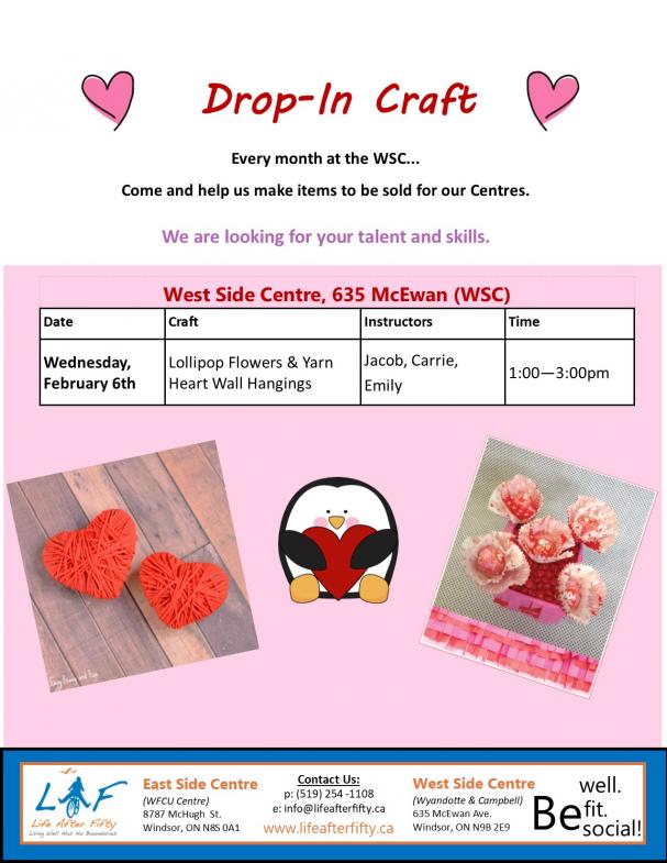 Valentine Craft Drop In
